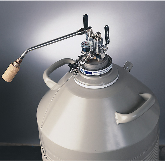 Liquid Nitrogen Withdrawal System for Dewars 25 L and Larger from Davis