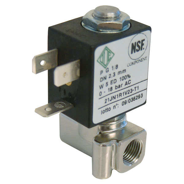 NSF Certified Two Way Solenoid Valve Brass NC 1 8 NPT F 24VAC from
