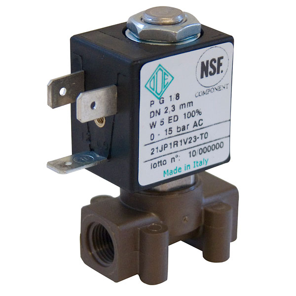 NSF Certified Two Way Solenoid Valve PPS NC 1 8 BSP M 24VAC from Davis