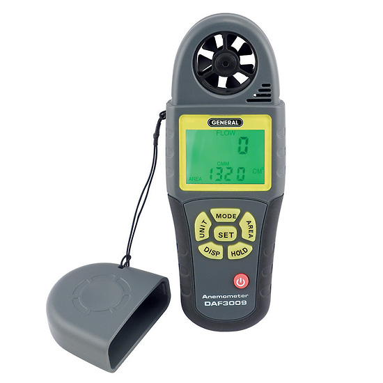 General Tools DAF3009 HVAC R Anemometer Psychrometer with CFM CMM and