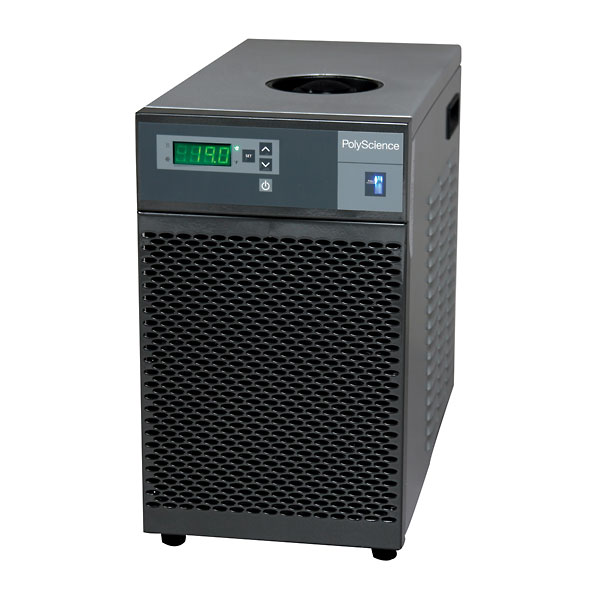 Polyscience benchtop chiller 10 to 30C 350 watts at 0C 120 VAC from