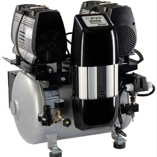 Jun Air Oilless Piston Air Compressor with Dryer 40 L tank 120 V from