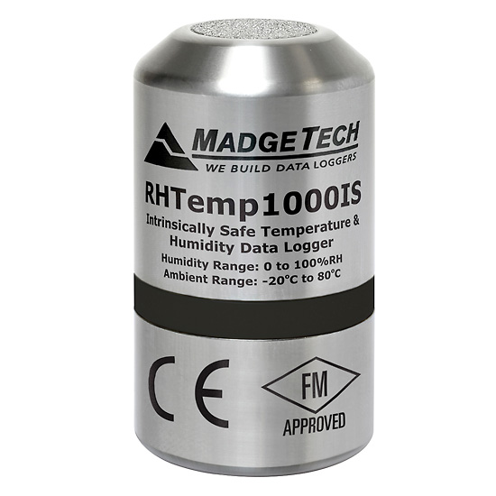 MadgeTech RHTEMP1000IS Intrinsically Safe Submersible Temp RH Recorder