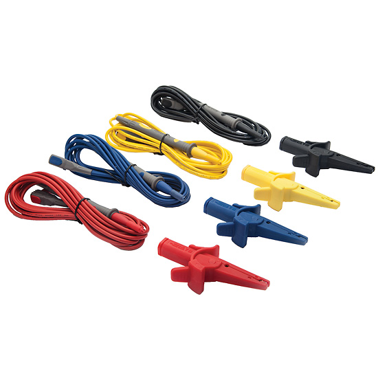 Extech 382000 Voltage Test Leads with Alligator Clips 4 leads from