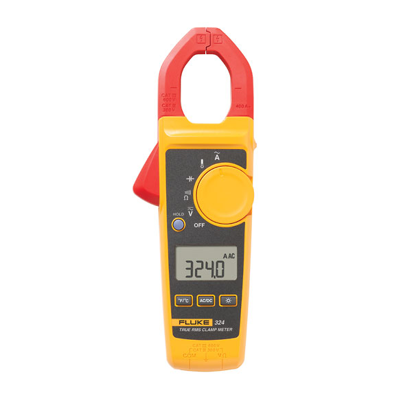 Fluke 324 TRMS Clamp Meter 400 A with resistance and capacitance from