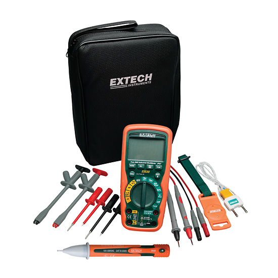 Extech EX530 Kit True RMS Industrial Multimeter Kit 40 000 count from