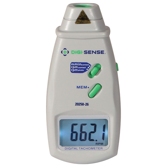 Digi Sense Digital Contact Photo Tachometer with NIST Traceable