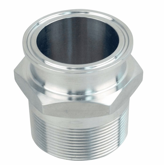 Sanitary To Threaded Adapter Tri Clamp To NPT M L SS From Davis Instruments