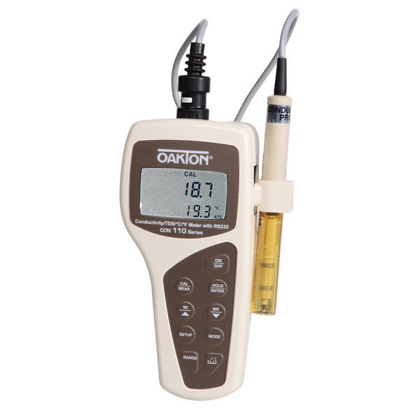 Oakton CON 110 handheld conductivity TDS meter with NIST traceable