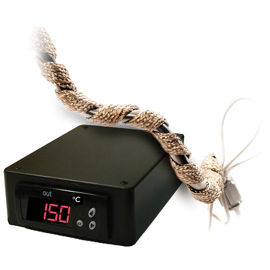 Dual Element Heating Tape w Temp Controller 0 to 600C 1 2 x 96 120 VAC