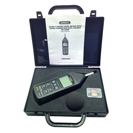 General Tools DSM403SD Digital Class 1 Sound Level Meter with Data