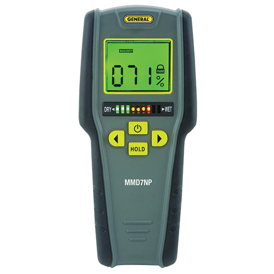 General Tools MMD7NP Pinless Digital Moisture Meter with Tricolor Bar