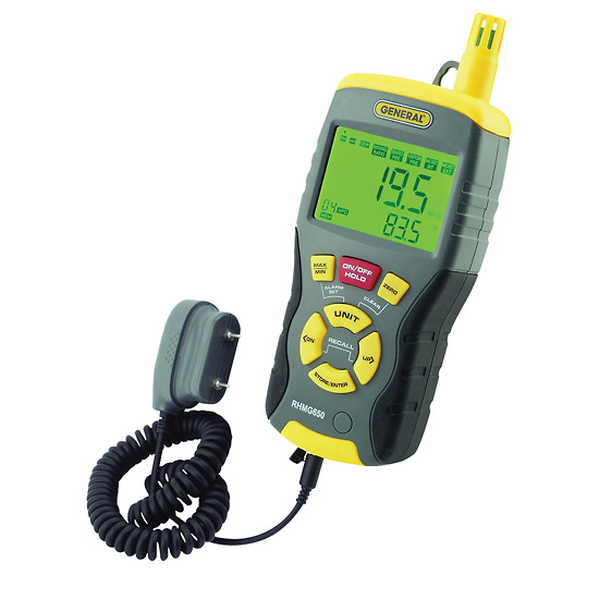 General Tools RHMG650 9 in 1 Pin Pinless Digital Moisture Meter with