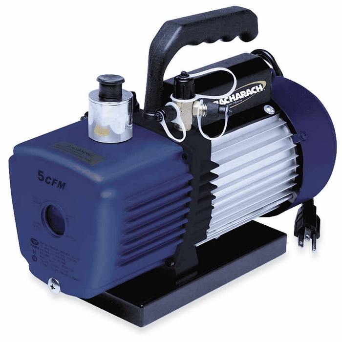 Bacharach Vacuum Pump rotary vane 1 7 cfm 25 micron 1 4 HP from Davis