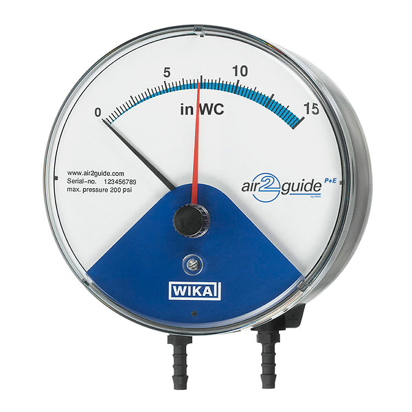 Wika air2guide Differential Pressure Gauge 20 WC from Davis Instruments