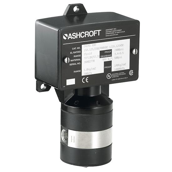 Ashcroft D Series Pressure Switch 600 PSID 1 4 NPT F Single Set Point