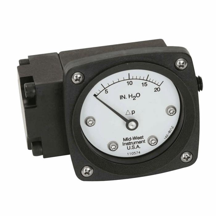 Mid West 142 Diaphragm Differential Pressure Gauge 300 WC Al from Davis