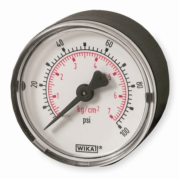 Wika 111 12 2 Standard Pressure Gauge 0 to 160 psi Back Mount 1 4 NPT