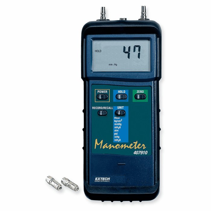 407910 Differential Pressure Manometer Heavy Duty Series Wide Range Dual Input with Multiple