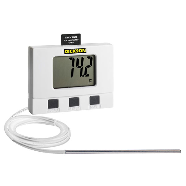 LCD display temperature data logger with external platinum RTD probe