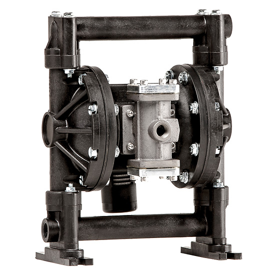 High Flow Air Operated Double Diaphragm Pump PP Nordel 15 GPM from