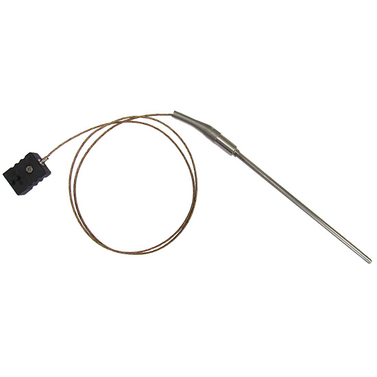 Digi Sense Temp Probe Type J 6 L 1 8 dia fiberglass standard jack from