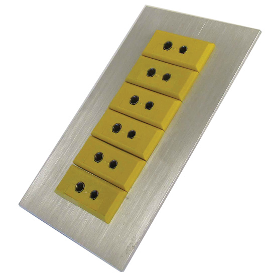 Digi Sense Thermocouple Jack Panel 8 Jacks for Panel Mount Miniature