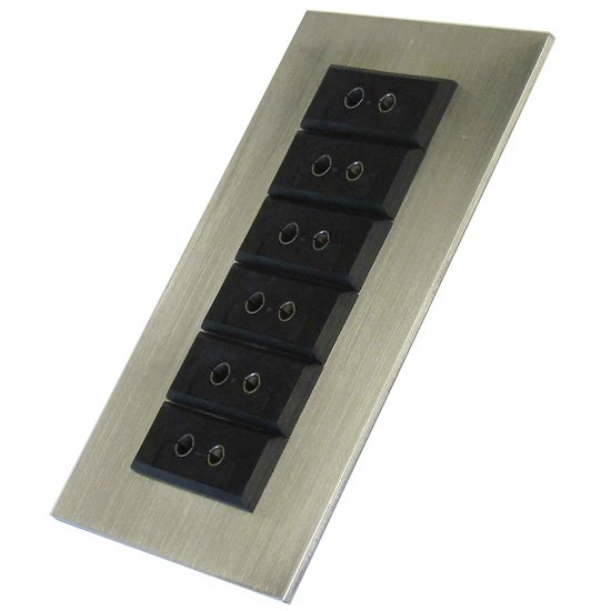 Digi Sense Thermocouple Jack Panel 6 Jacks for Conduit Box Standard