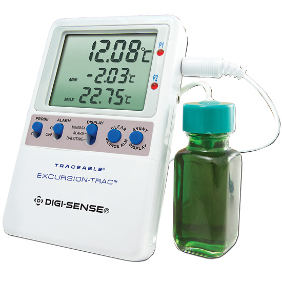Digi Sense Calibrated Data Logging Digital Thermometer 1 bottle probe