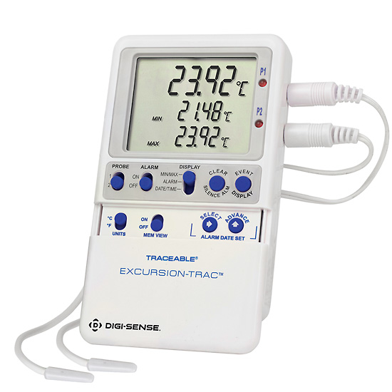 Digi Sense Calibrated Data Logging Digital Thermometer 2 wire probes