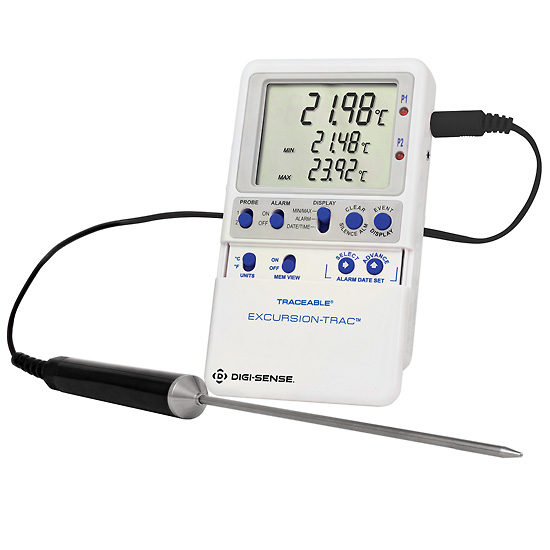 Digi Sense Calibrated Data Logging Digital Thermometer 1 SS handle