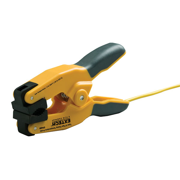 High temp Type K pipe clamp temperature probe with spring loaded jaw