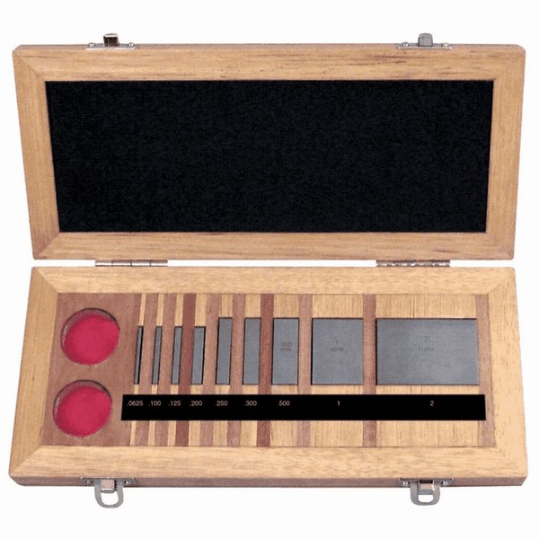 Fowler 53 670 002 Micrometer Calibration Set 9 Steel Gauge Blocks from