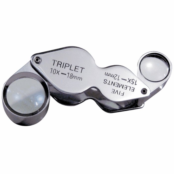 Fowler Triplets Magnifier 10x and 15x magnifiers from Davis Instruments