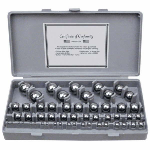 Fowler 52 438 766 52 Piece Chrome Steel Inch Gage Ball Set from Davis