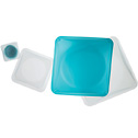 Representative photo only Square Weigh Boat medium white 3 1 2 top i d x 1 d 100 mL weigh capacity 500 pk