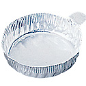 DO-01017-52 Representative Photo Only.  Aluminum Crimpled-Walled Dishes with Tab, 70mm Dia x 5/8