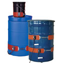 Representative photo only 5 gallon flexible silicone rubber drum heater with thermostat 50 to 160F for poly drums 150 watts 4in wide 240VAC w bare wire connection