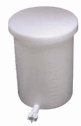 DO-06317-56 Cylidrical Tank with Cover and Spigot, HDPE, 7-1/2 Gal., 3/16" Wall