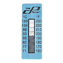 DO-08068-22 Eight-Point temperature indicating labels; temperature points 160-230&deg;F (71-110&deg;C), 25 pk