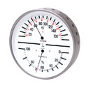 DO-37804-66 Humidity and Temperature Dial Indicator with White Face and Stainless Steel Case