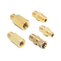 DO-68976-73 1/8" MNPT, 1/4" MNPT, 1/8" FNPT, 1/4" FNPT, 1/4" Tube Quick-test adapters, brass