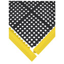 DO-81850-21 Black rubber mat Squares shown with Yellow rubber edge pieces